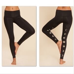 Teeki Leggings Moon Dance Leggings Size Small Pilates Yoga Black Anti Microbial